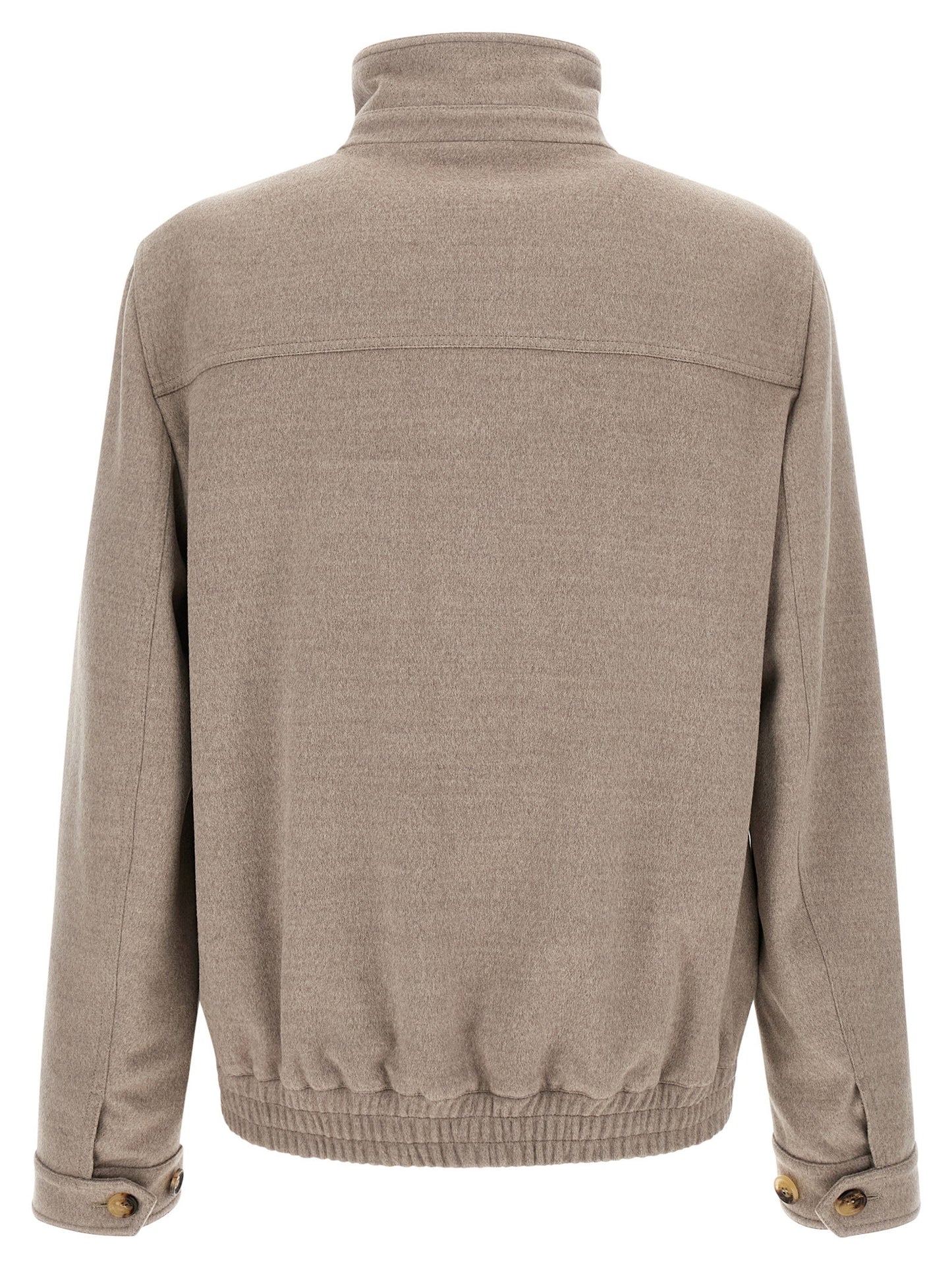 Brunello Cucinelli Virgin Wool Beaver Bomber Jacket