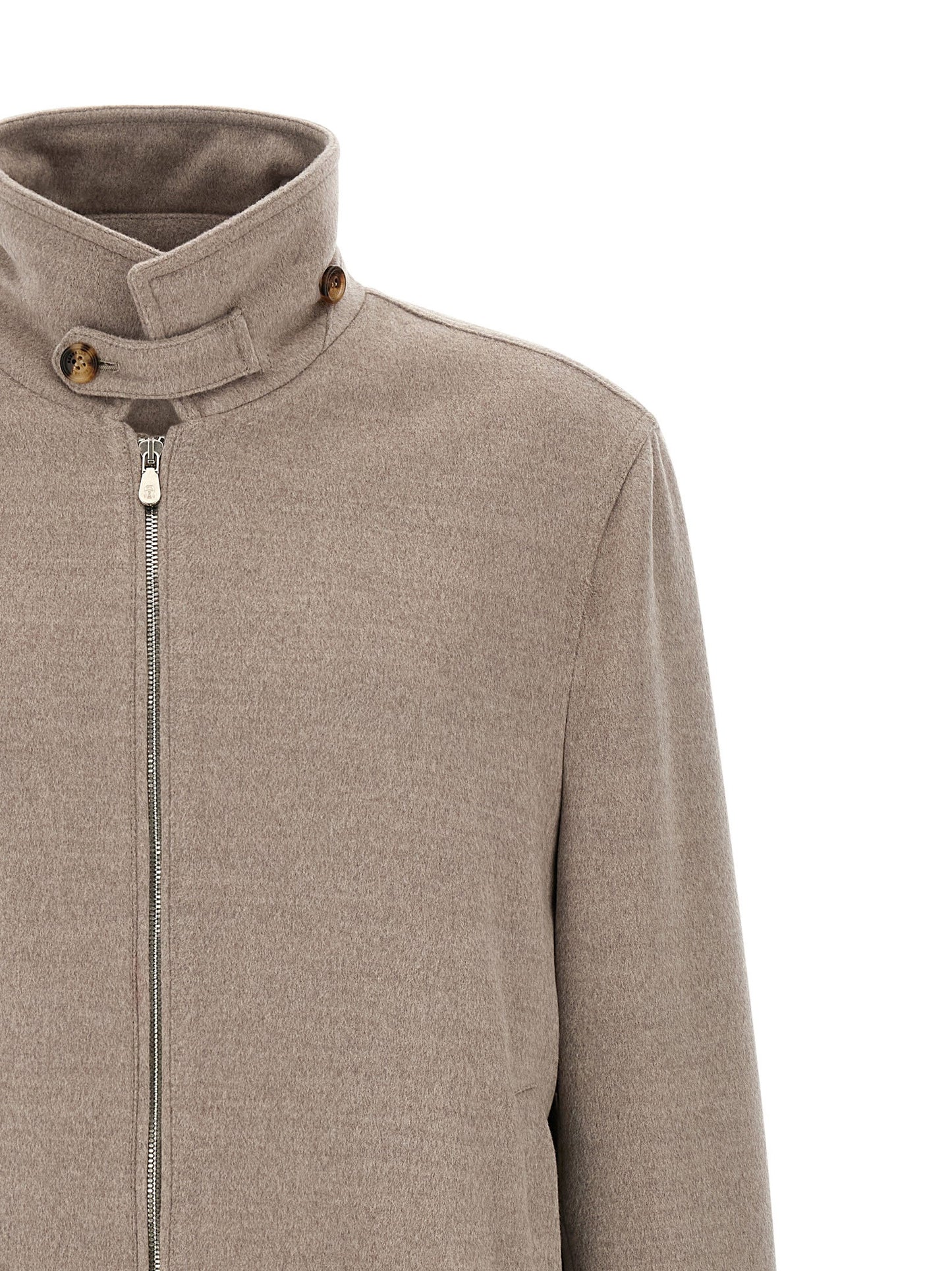 Brunello Cucinelli Virgin Wool Beaver Bomber Jacket