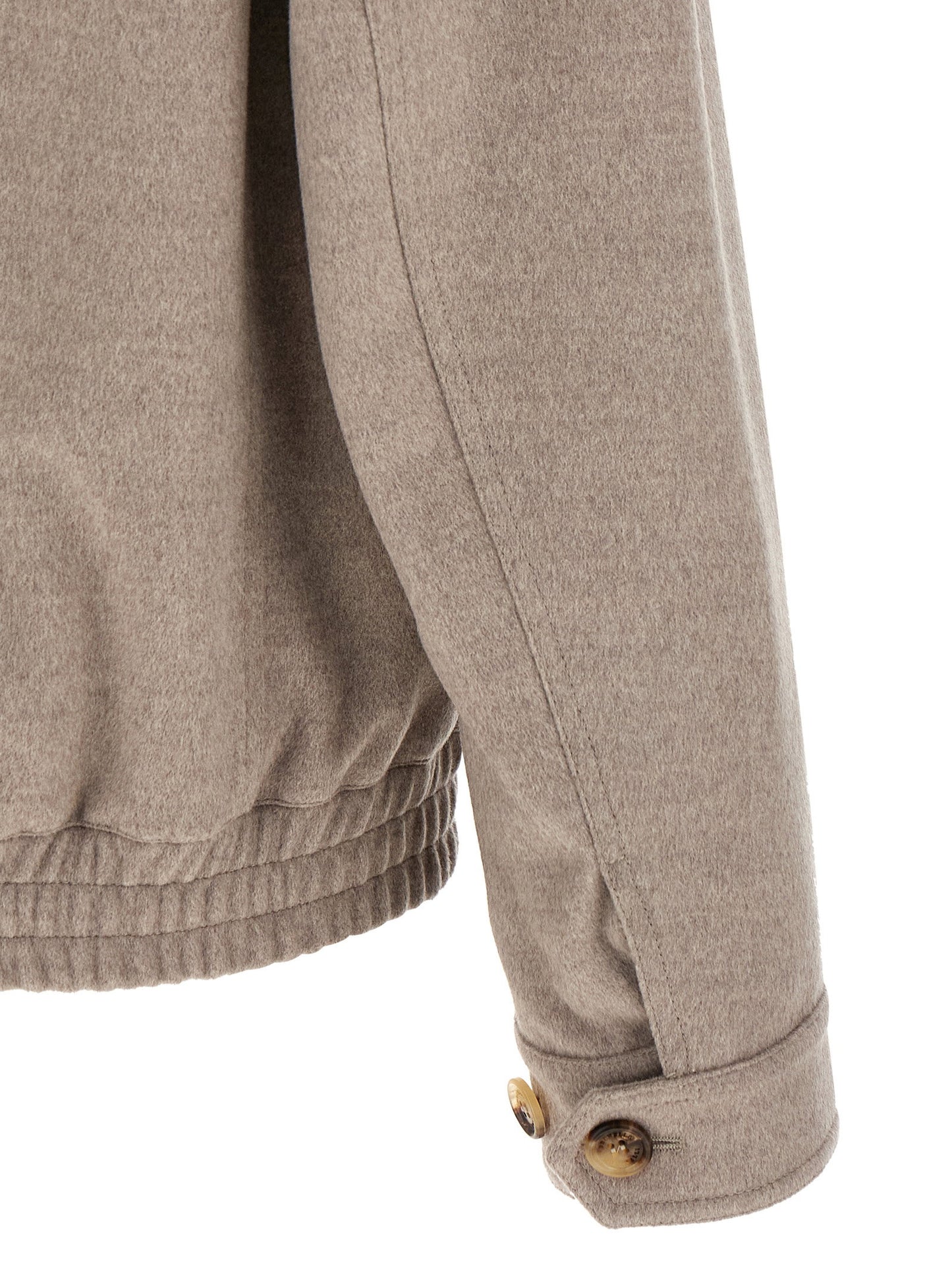 Brunello Cucinelli Virgin Wool Beaver Bomber Jacket
