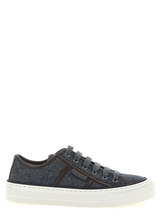 Brunello Cucinelli Shiny Tab Sneakers