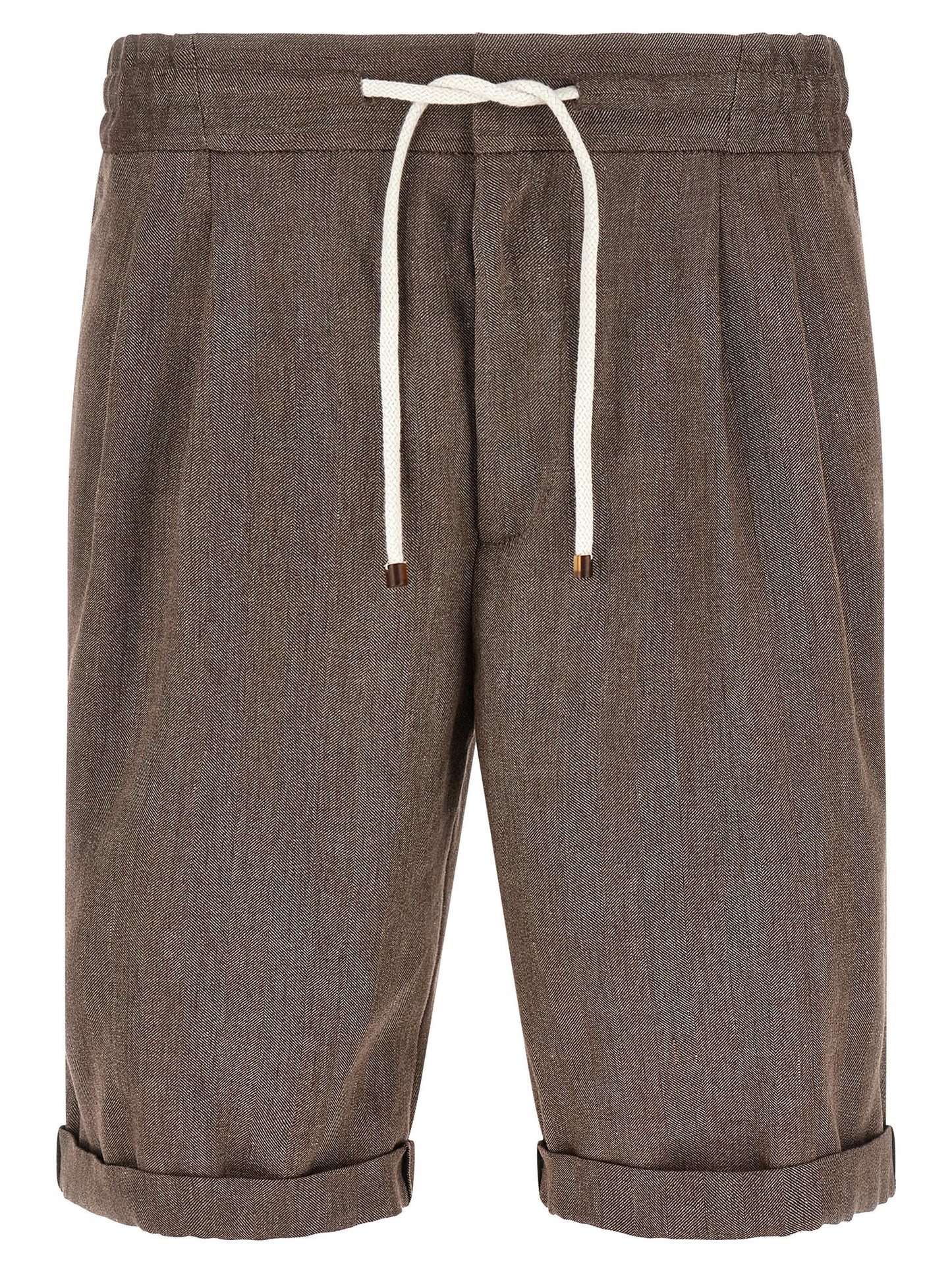 Brunello Cucinelli Linen And Wool Bermuda Shorts