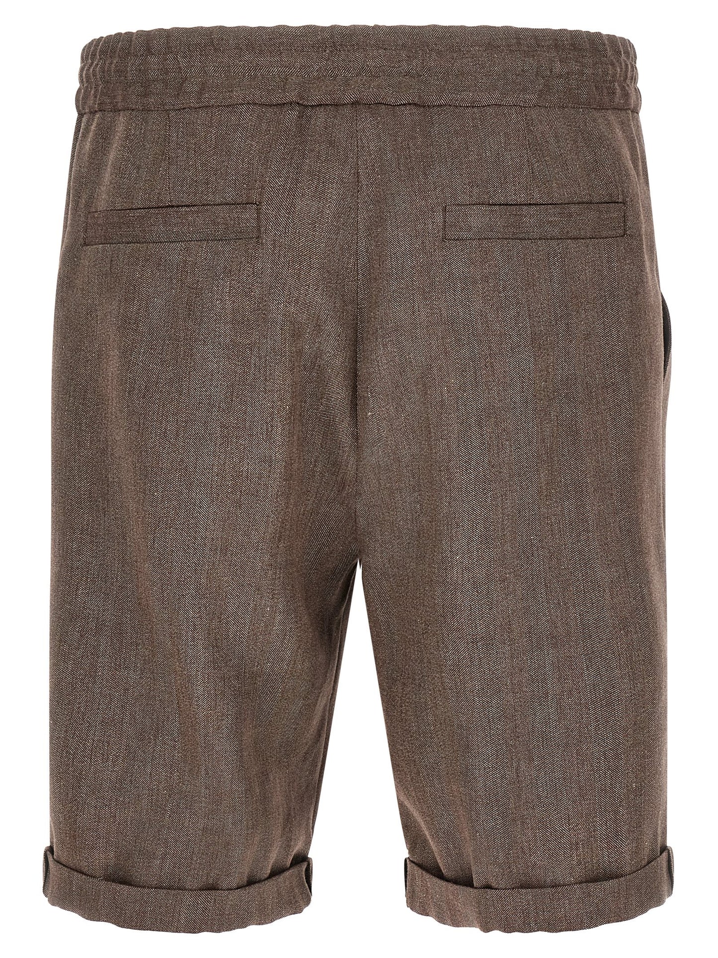 Brunello Cucinelli Linen And Wool Bermuda Shorts