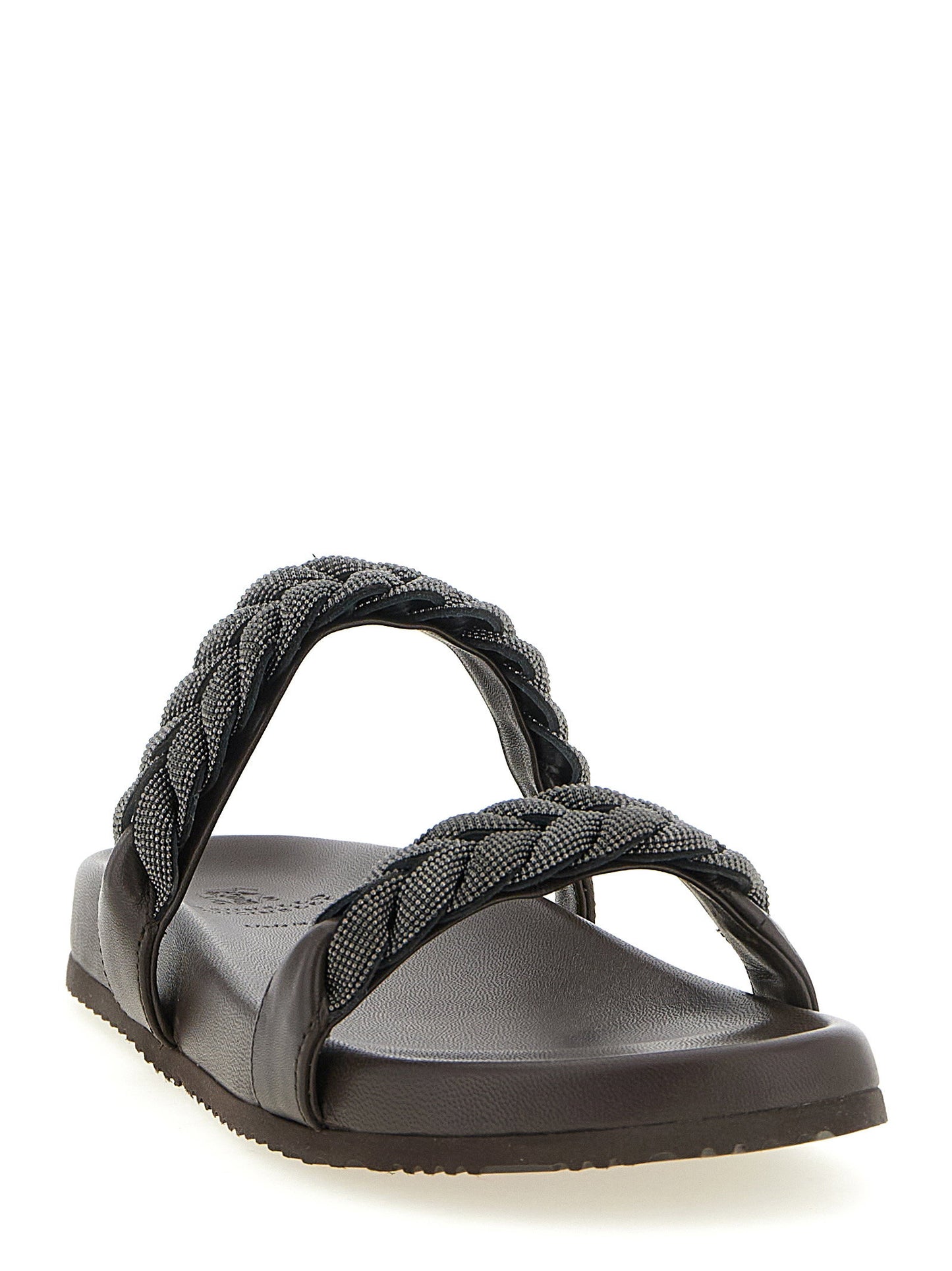 Brunello Cucinelli Precious Braided Straps Sandals