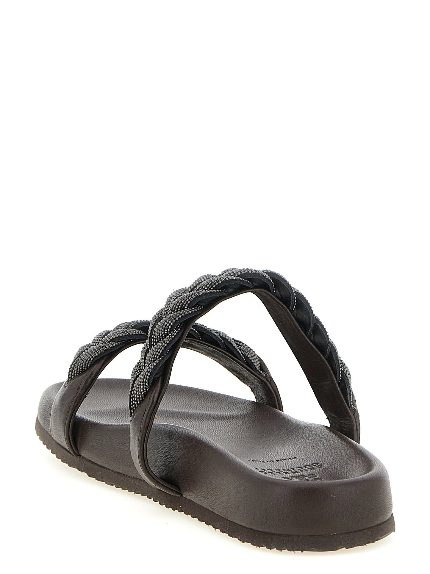Brunello Cucinelli Precious Braided Straps Sandals
