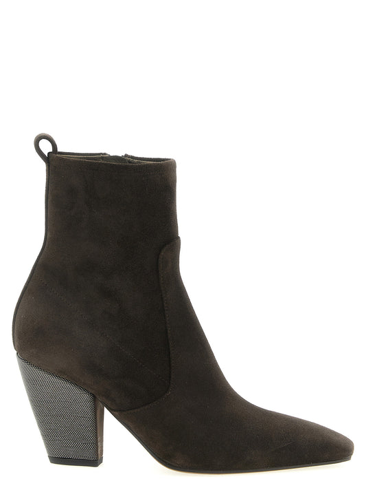 Brunello Cucinelli Precious Heel Ankle Boots