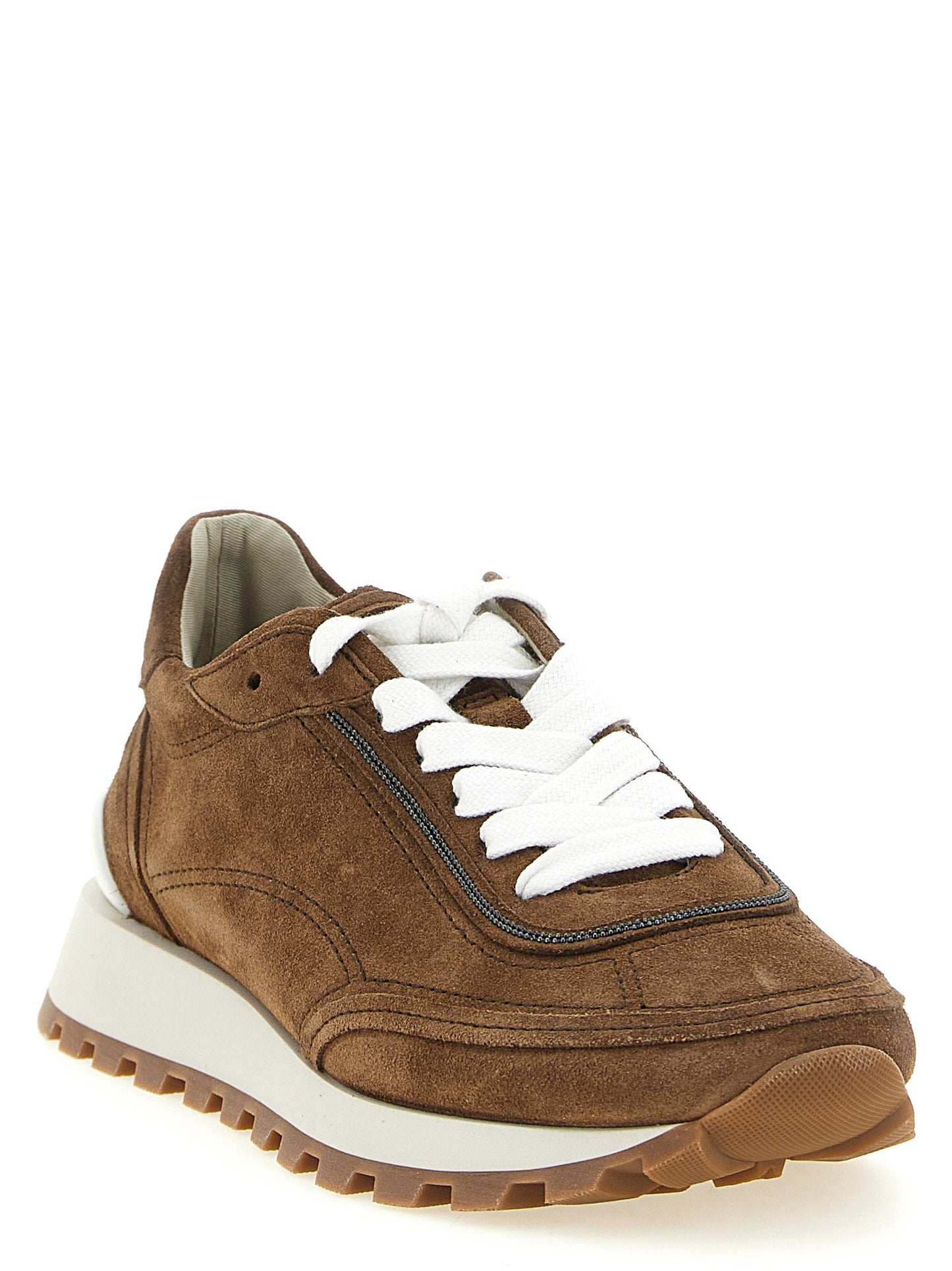 Brunello Cucinelli Monile Suede Sneakers
