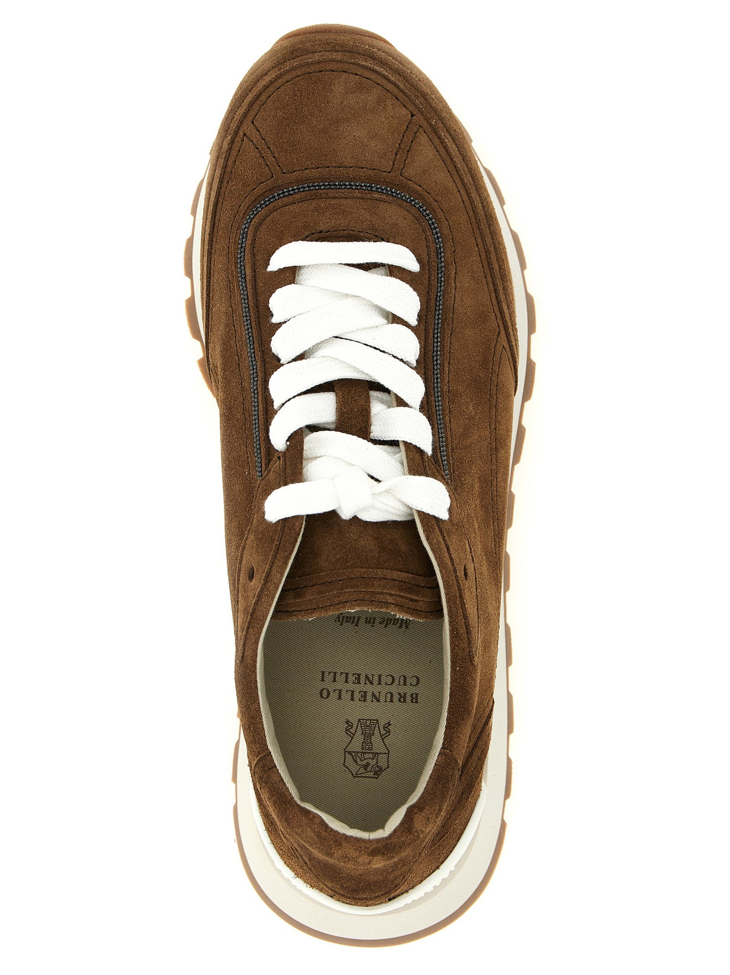 Brunello Cucinelli Monile Suede Sneakers