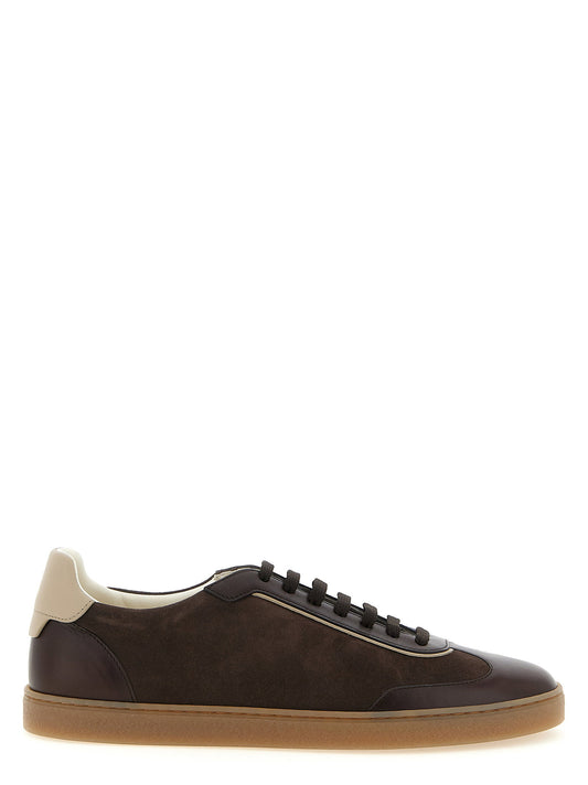 Brunello Cucinelli Suede And Smooth Calf Sneakers