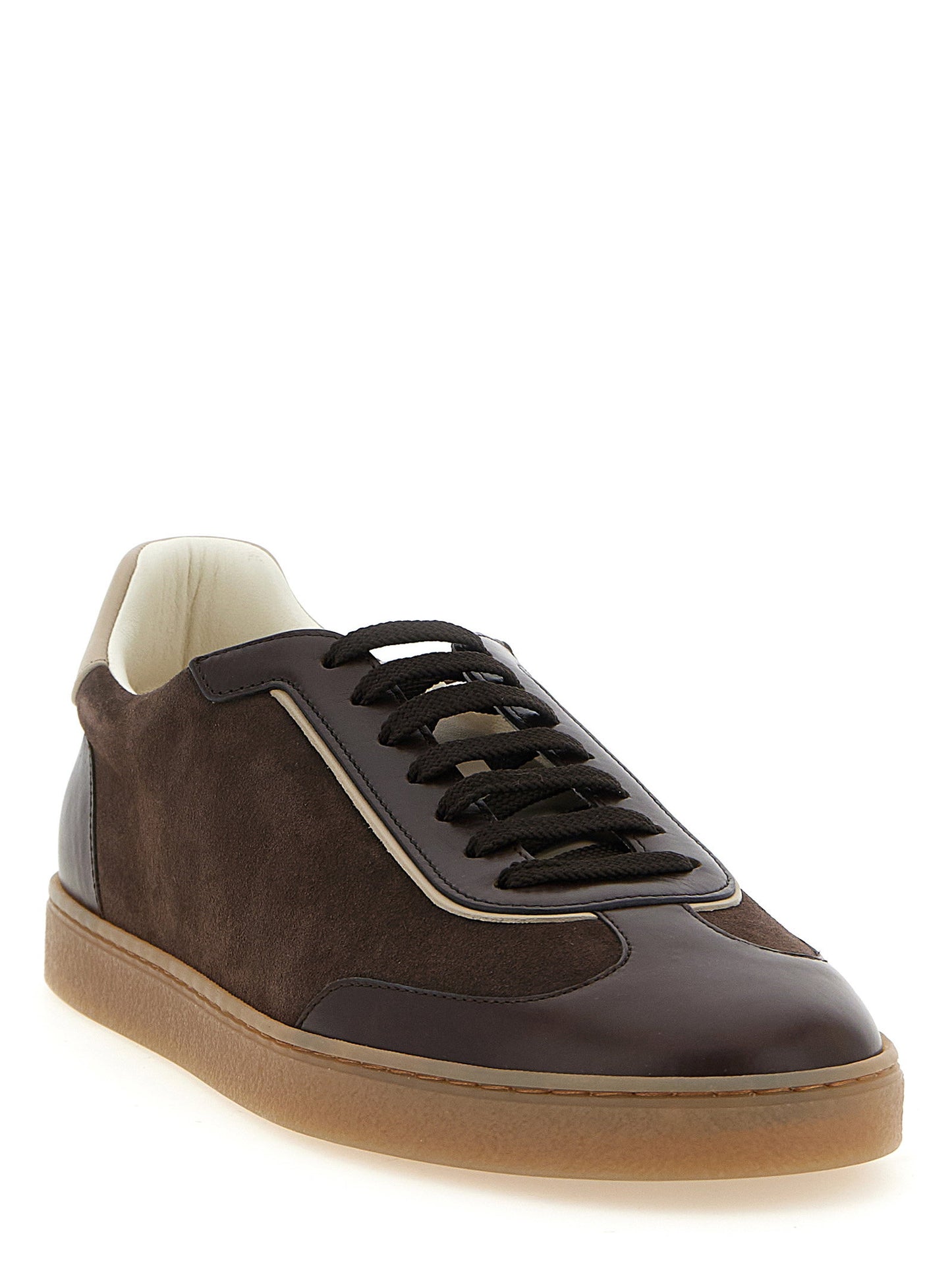 Brunello Cucinelli Suede And Smooth Calf Sneakers