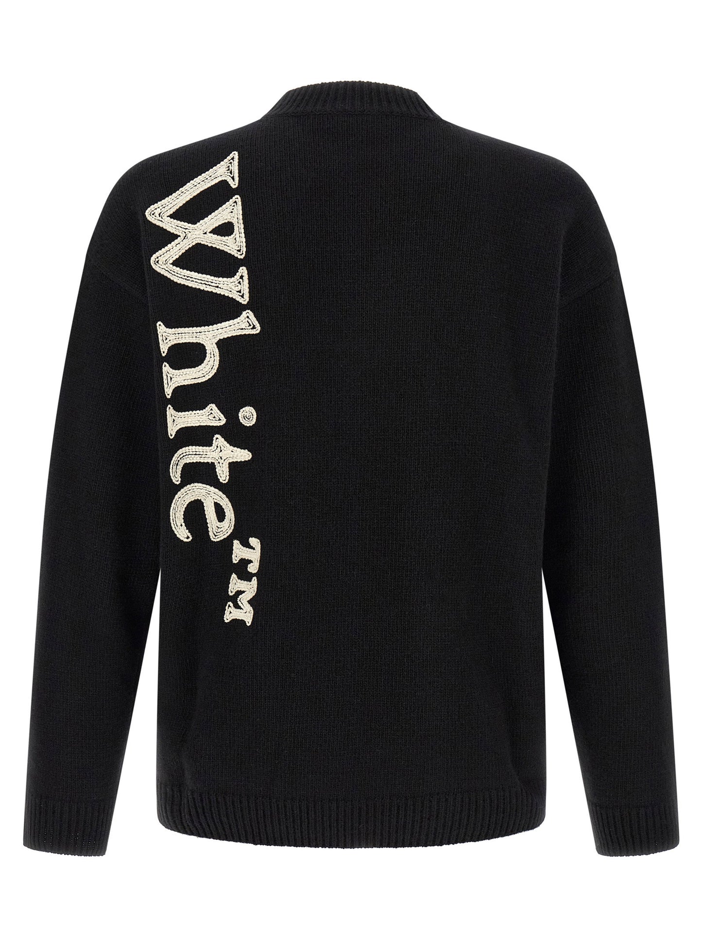 Off White Vertical Bookish Sweater