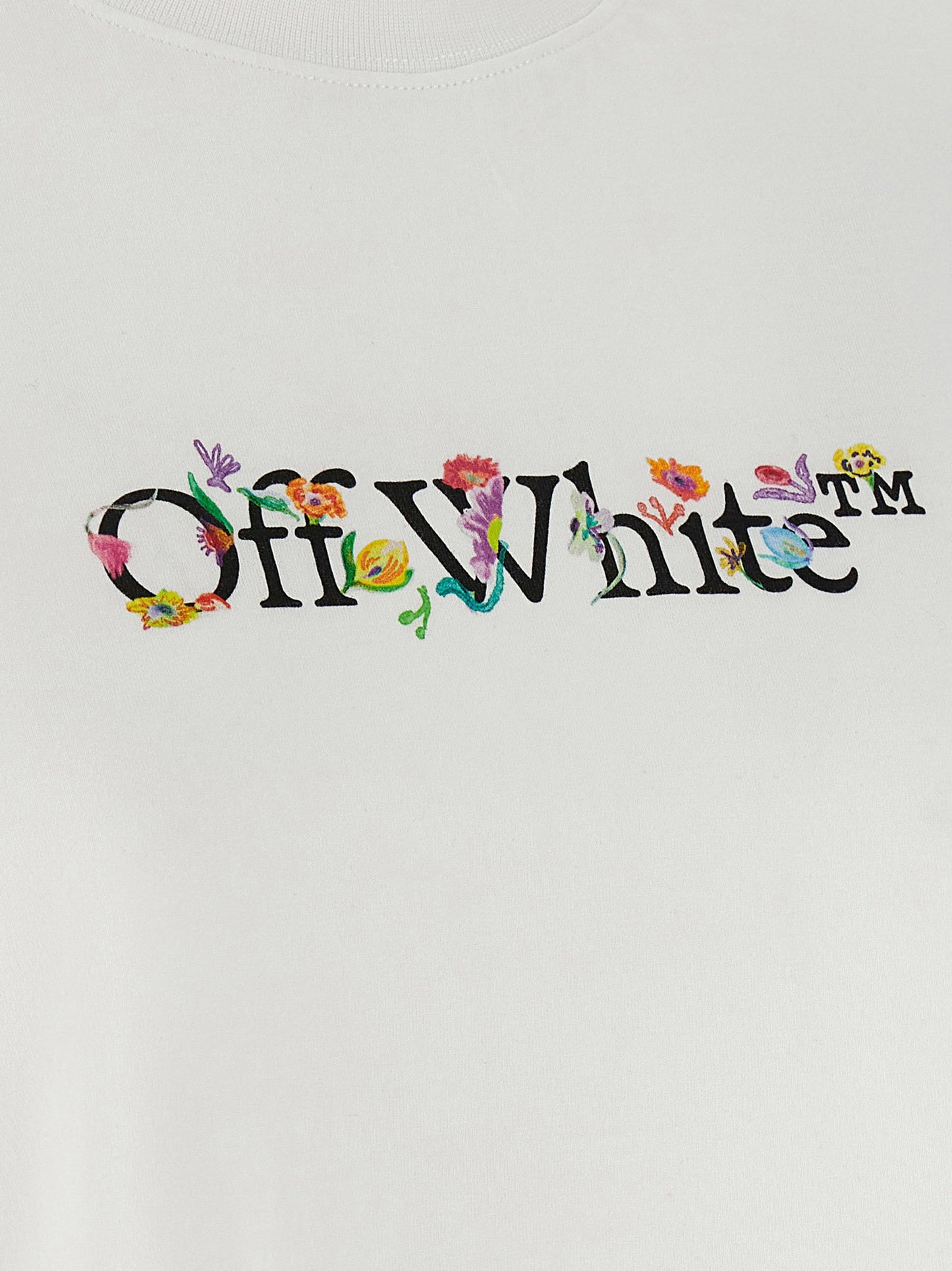 Off White Bookish Glowing Flower T-shirt