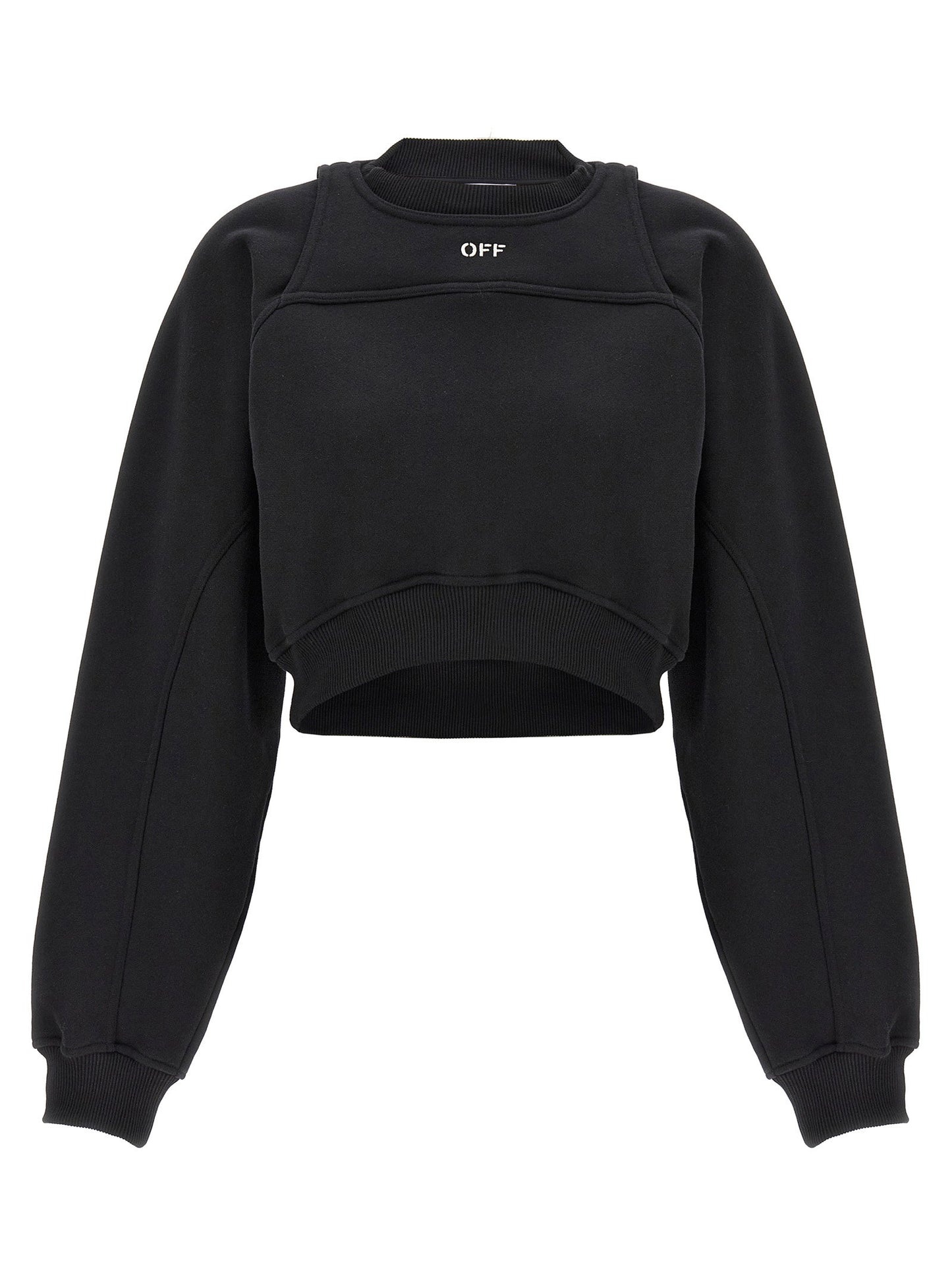 Off White Cropped Sweatshirt
