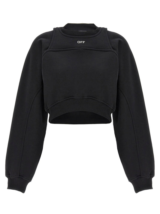 Off White Cropped Sweatshirt