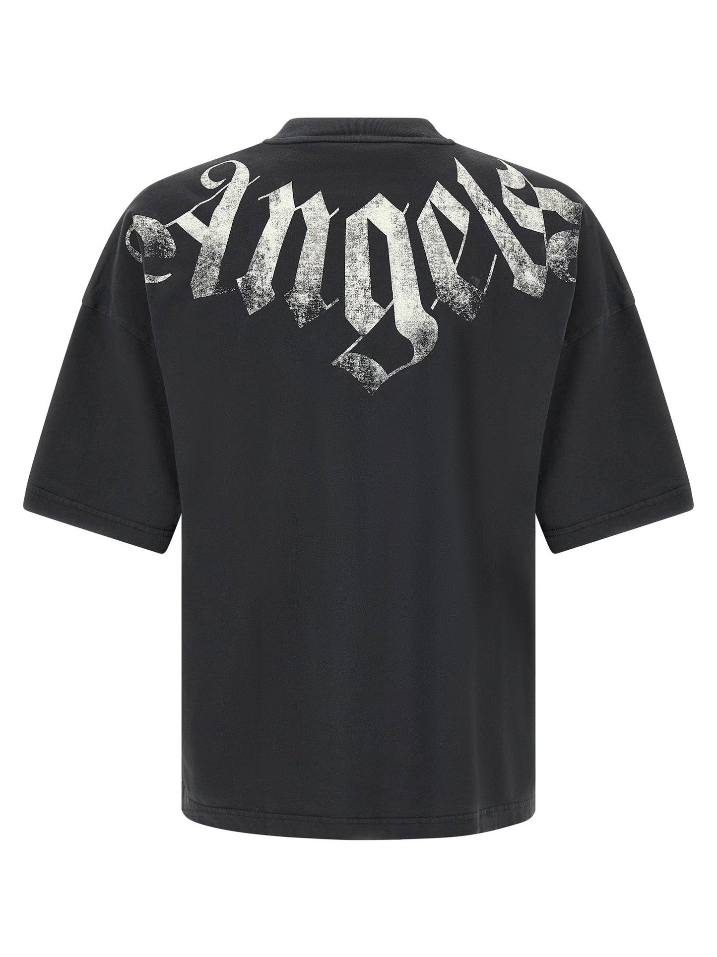 Palm Angels Craquelé Gothic Print T-shirt