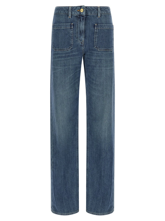 Elisabetta Franchi Logo Embroidery Jeans