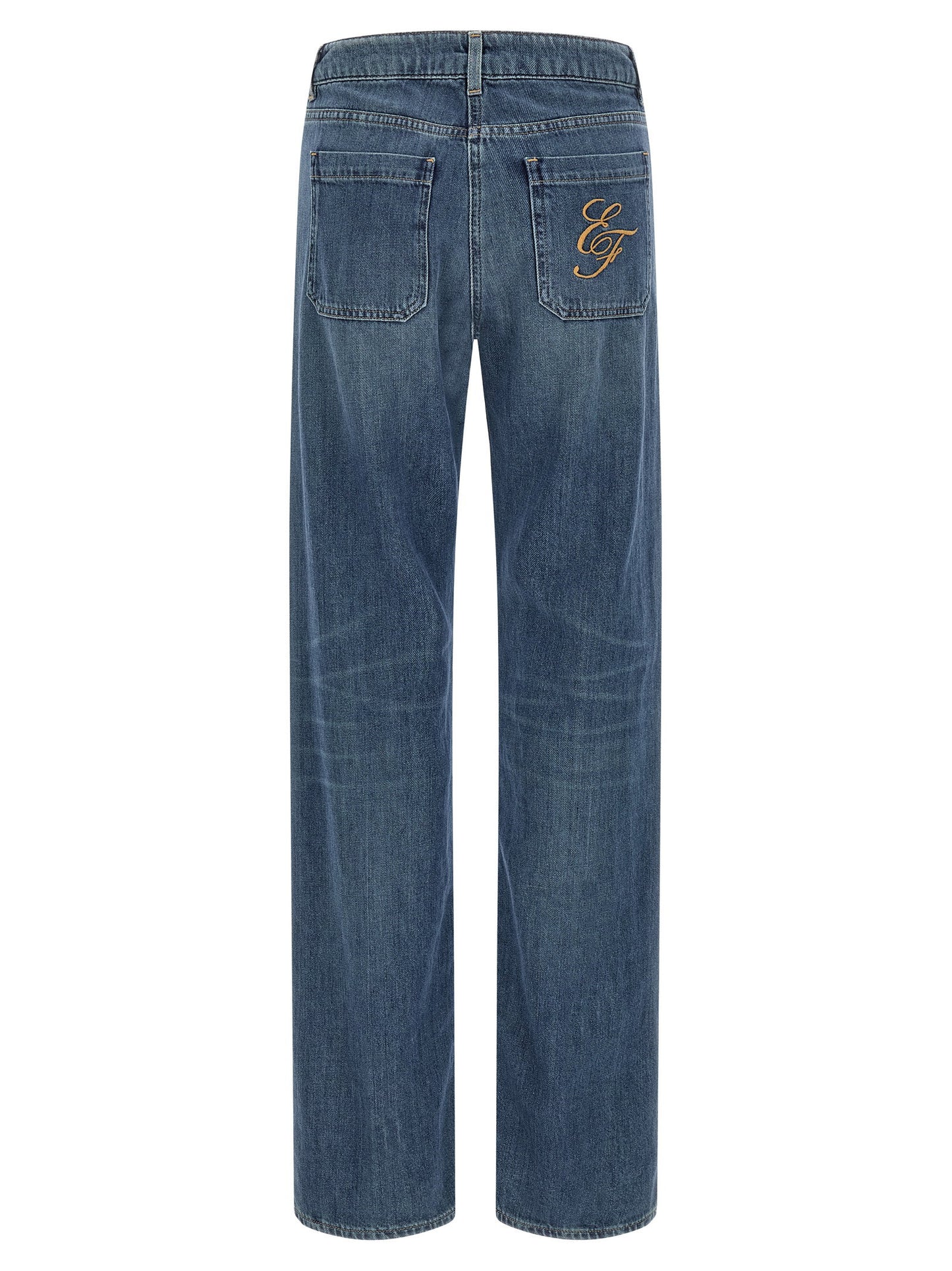 Elisabetta Franchi Logo Embroidery Jeans