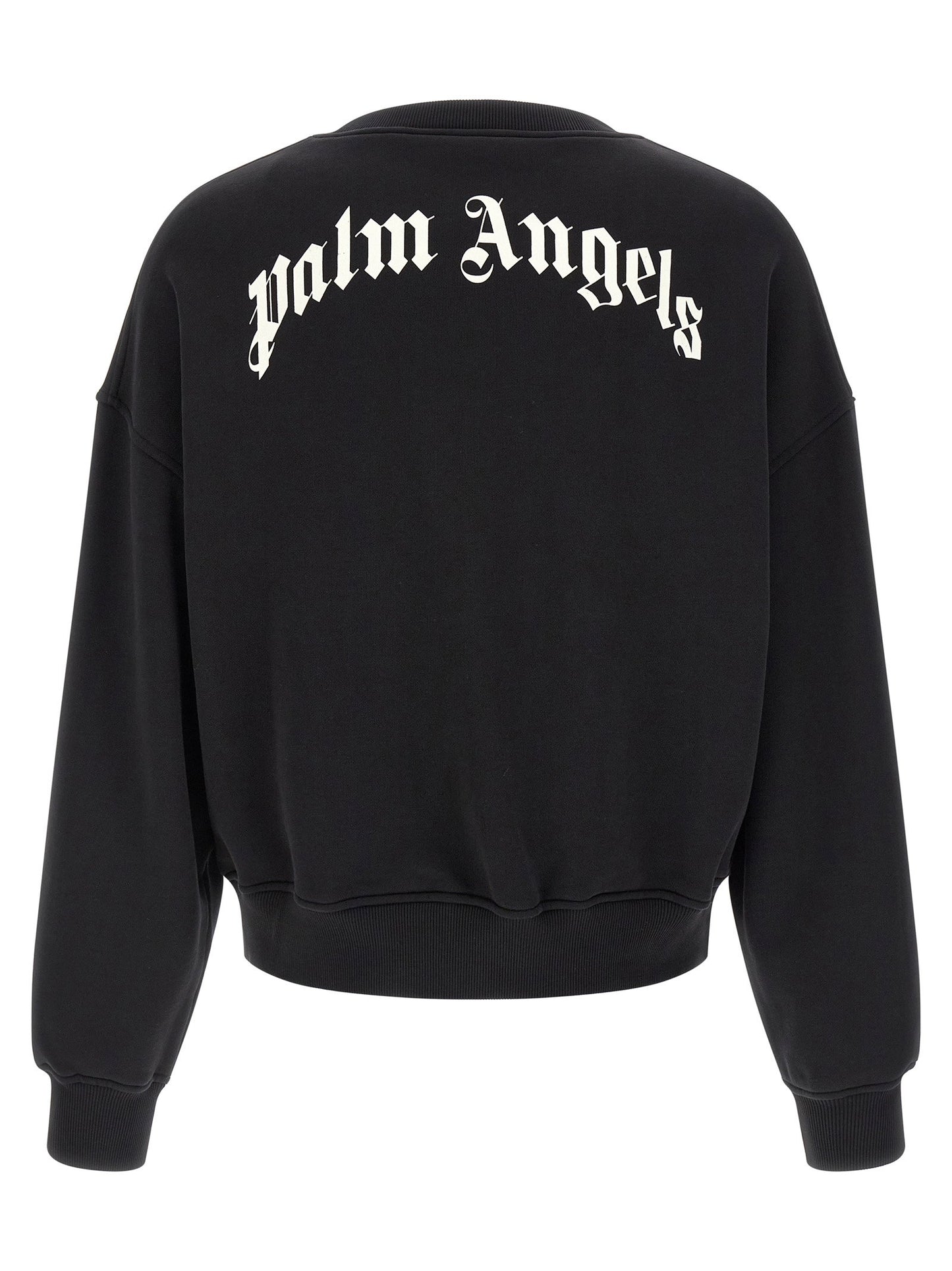 Palm Angels Back Curved Logo Sweatshirt