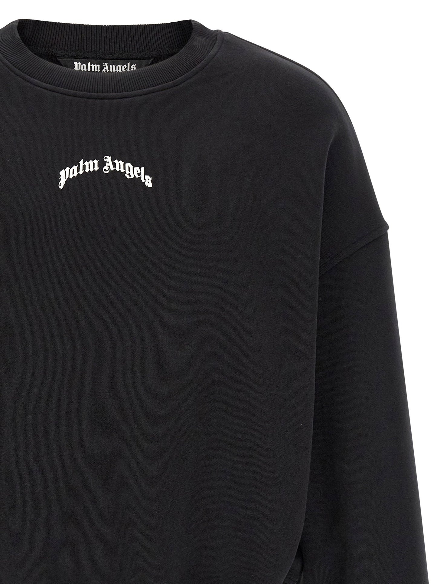 Palm Angels Back Curved Logo Sweatshirt