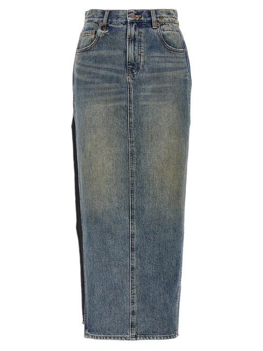 R13 Devon Side Slit Skirt