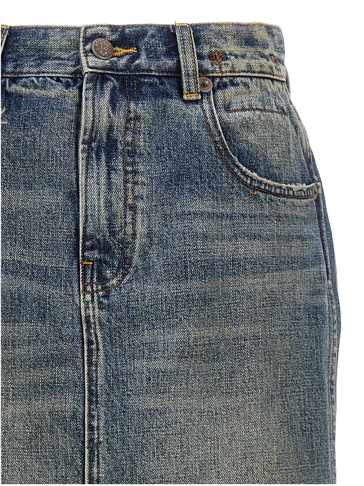 R13 Devon Side Slit Skirt