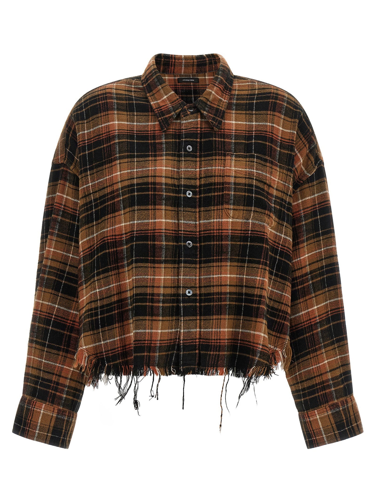 R13 Raw Cut Cropped Shirt