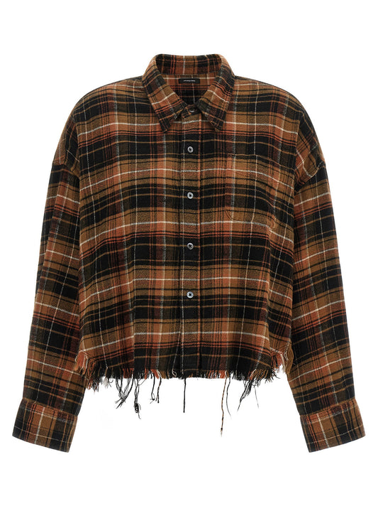 R13 Raw Cut Cropped Shirt