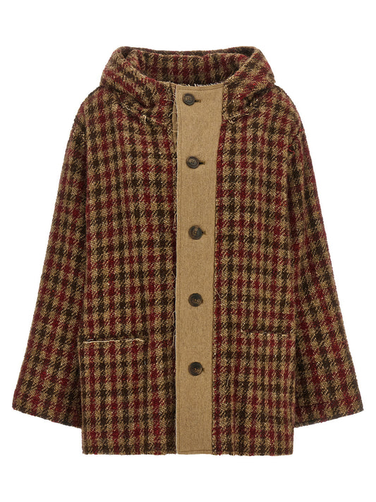 R13 Houndstooth Check Jacket