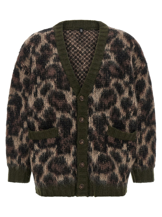 R13 Animal Print Cardigan
