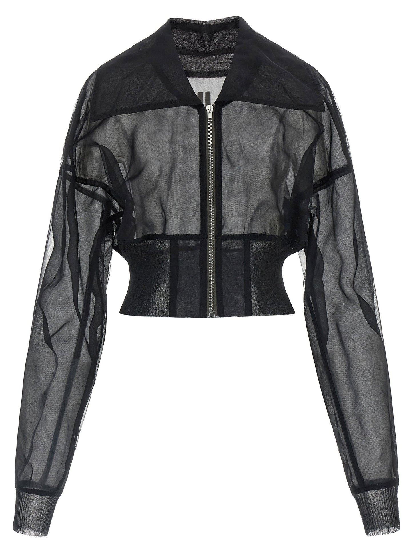 Rick Owens Dracucollar Cropped Bomber Jacket