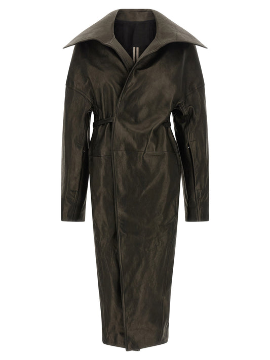 Rick Owens Dracucollar Belted Coat