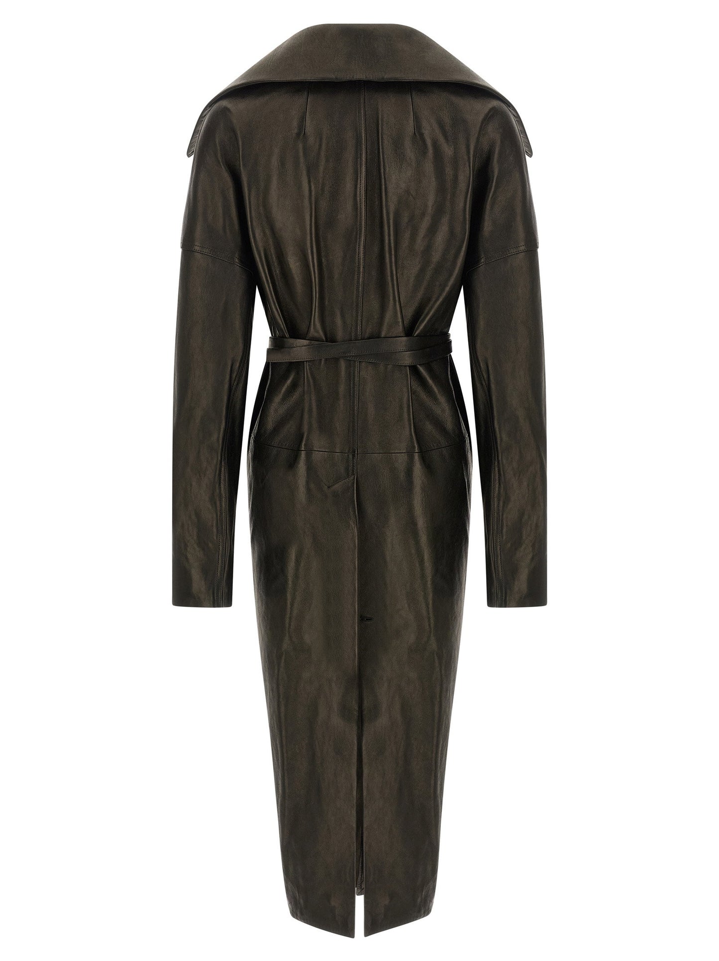 Rick Owens Dracucollar Belted Coat