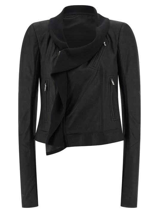 Rick Owens Scarf Biker Jacket
