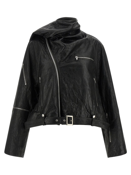 Rick Owens Cropped Scarf Flight Jacket