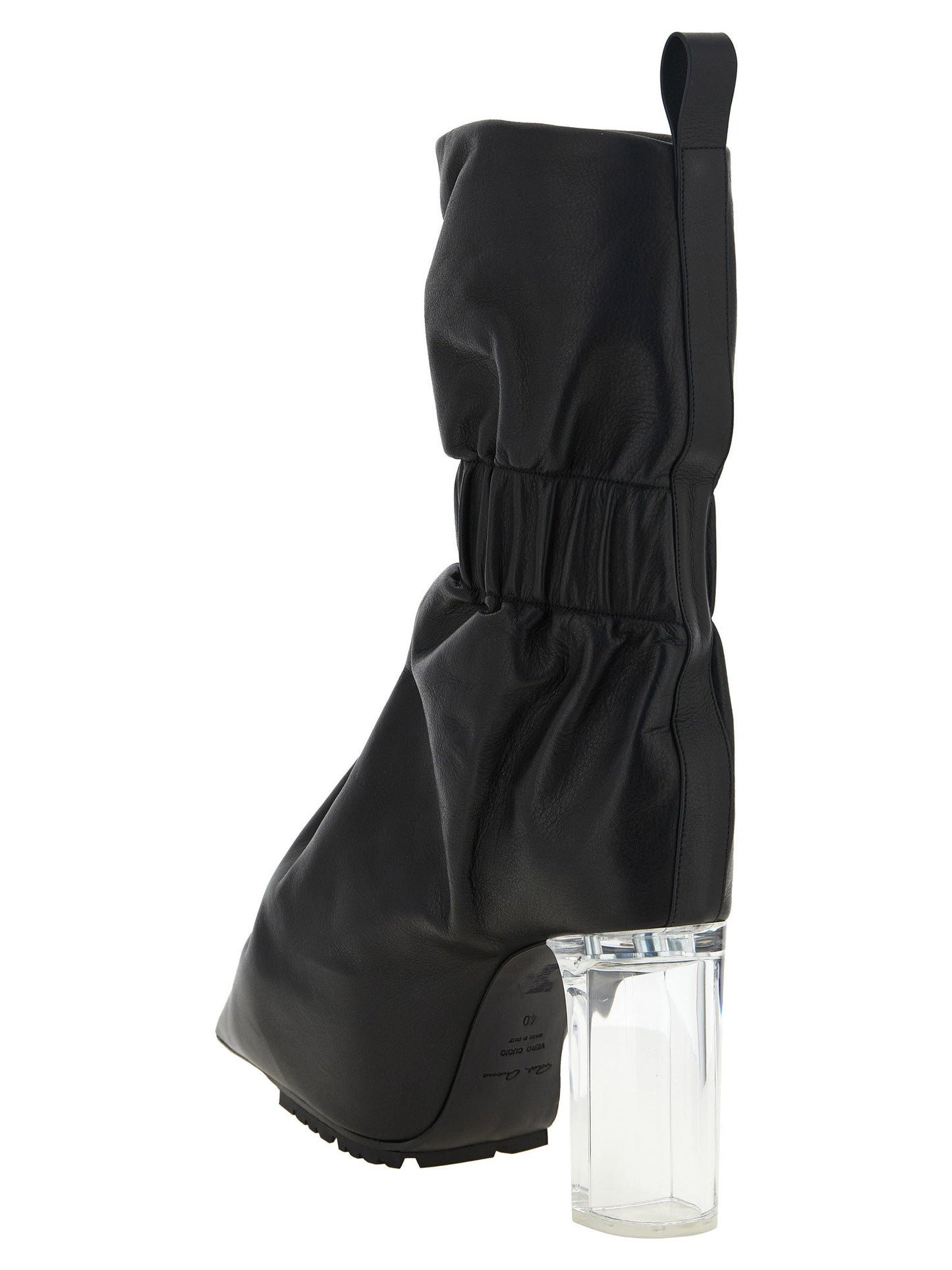 Rick Owens Pull On Cuffed Taquito Ankle Boots