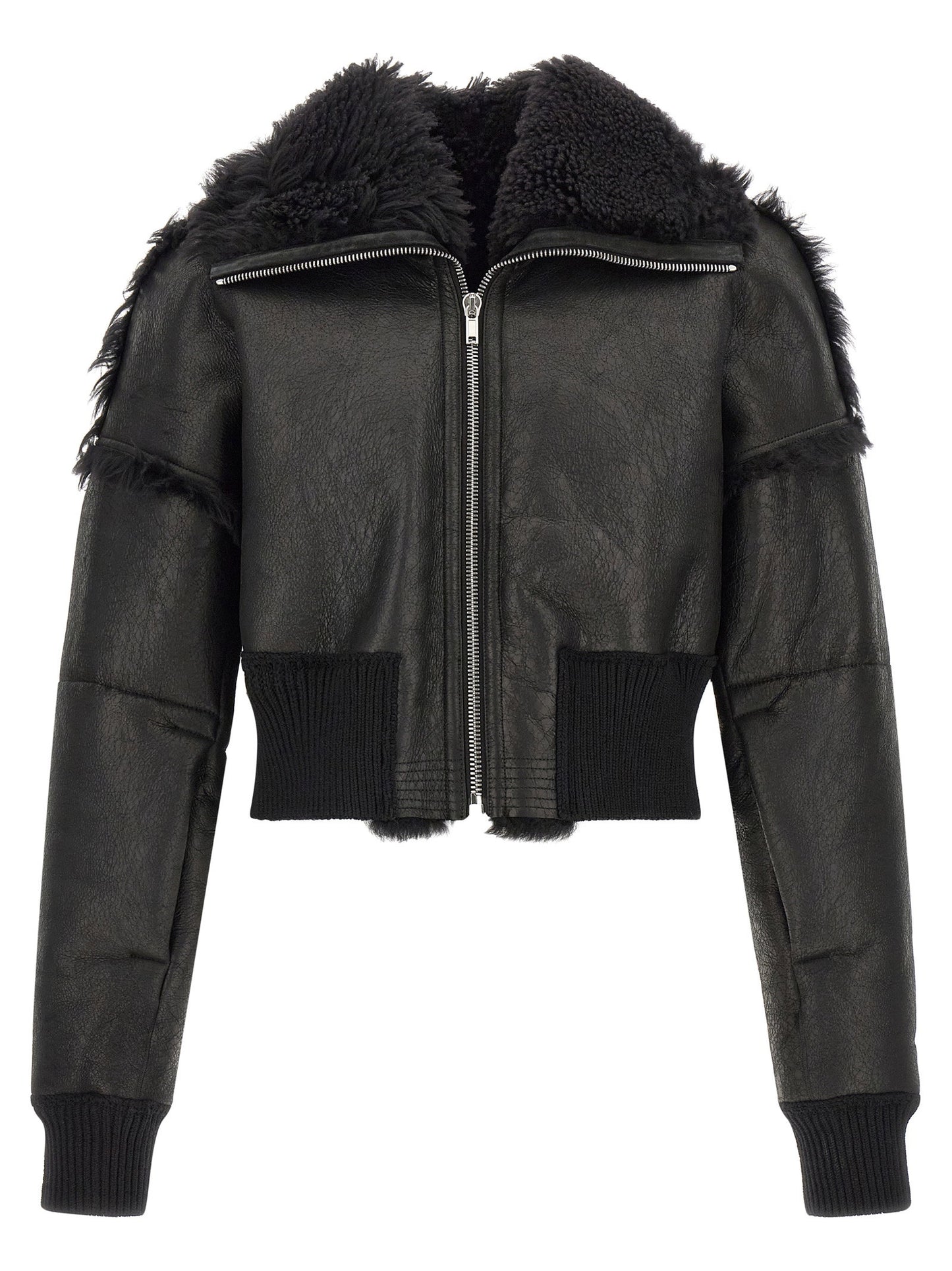 Rick Owens Flight Jkt Cropped Bomber Jacket