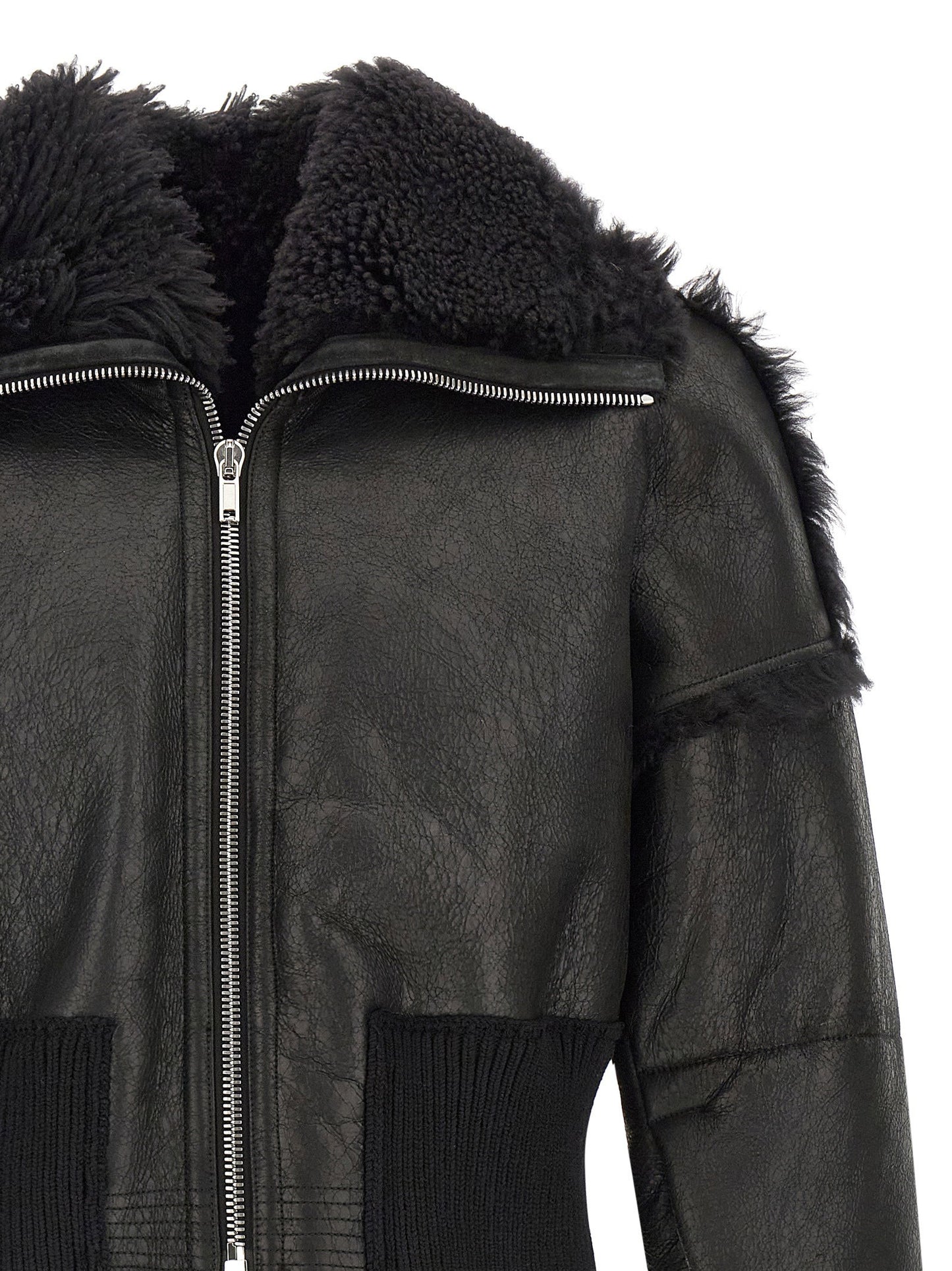 Rick Owens Flight Jkt Cropped Bomber Jacket