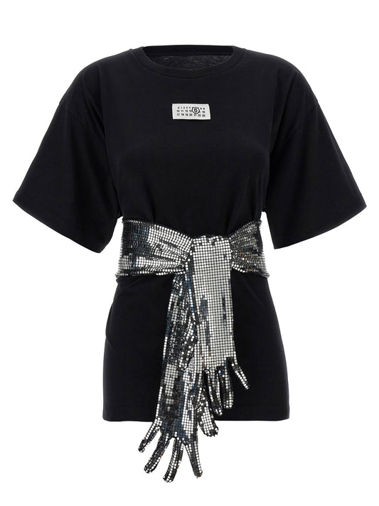 Mm6 Maison Margiela Sequin Gloves T-shirt