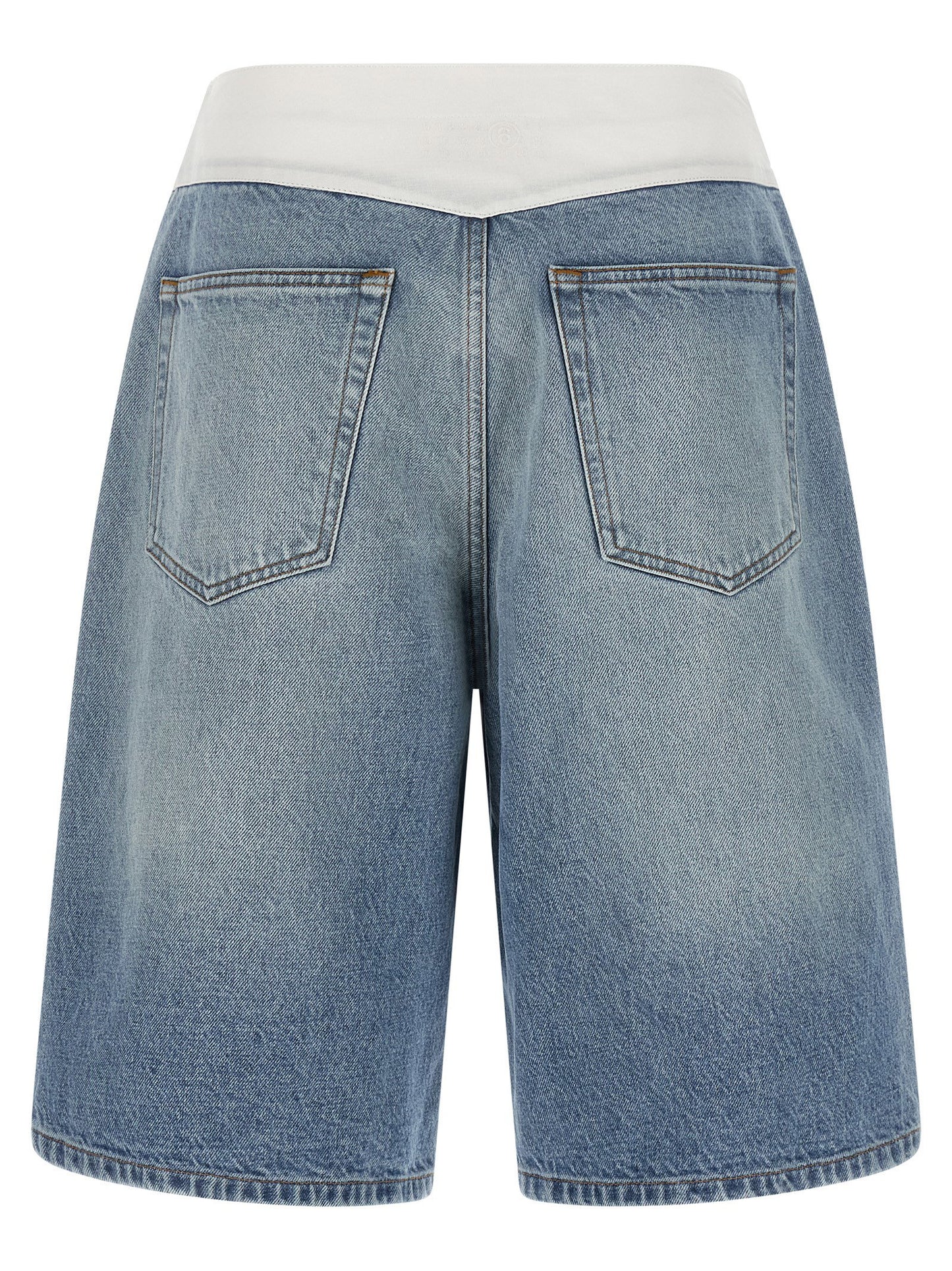 Mm6 Maison Margiela White Carré Bermuda Shorts