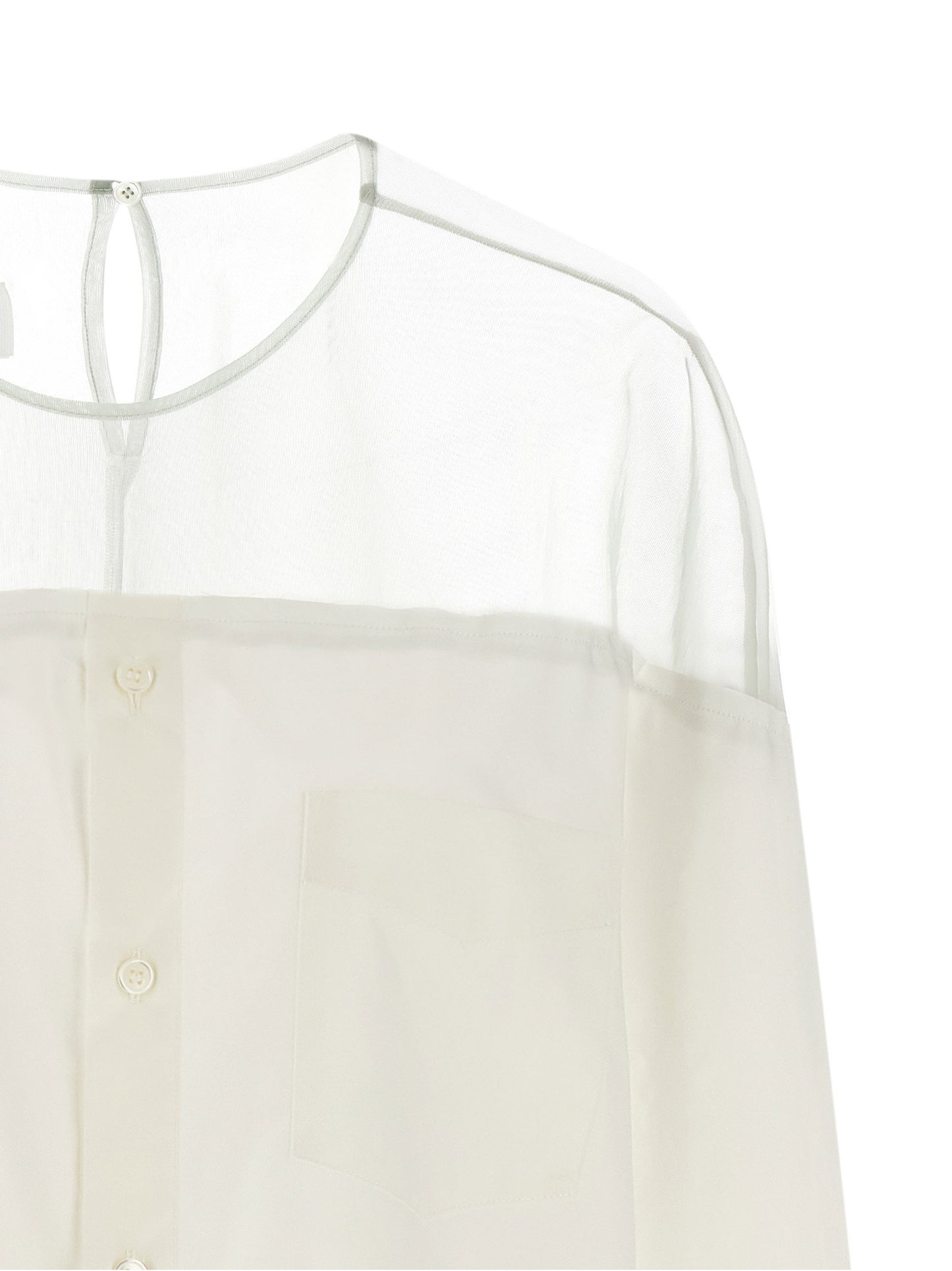 Mm6 Maison Margiela Tulle Insert Shirt