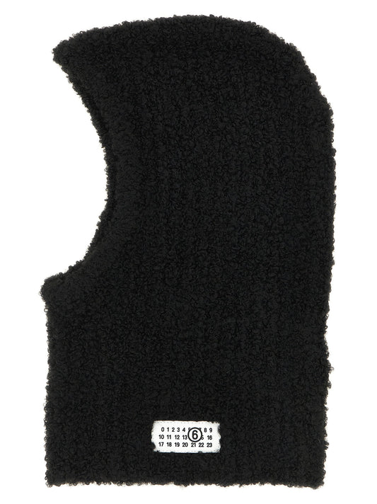 Mm6 Maison Margiela Bouclé Balaclava With Logo