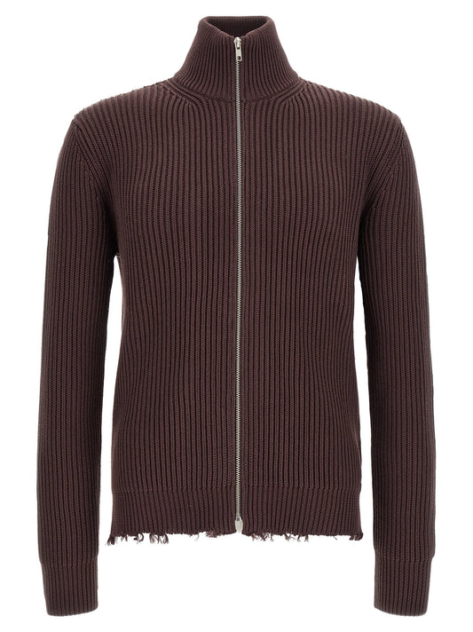 Mm6 Maison Margiela Ribbed Cotton Turtleneck Sweater