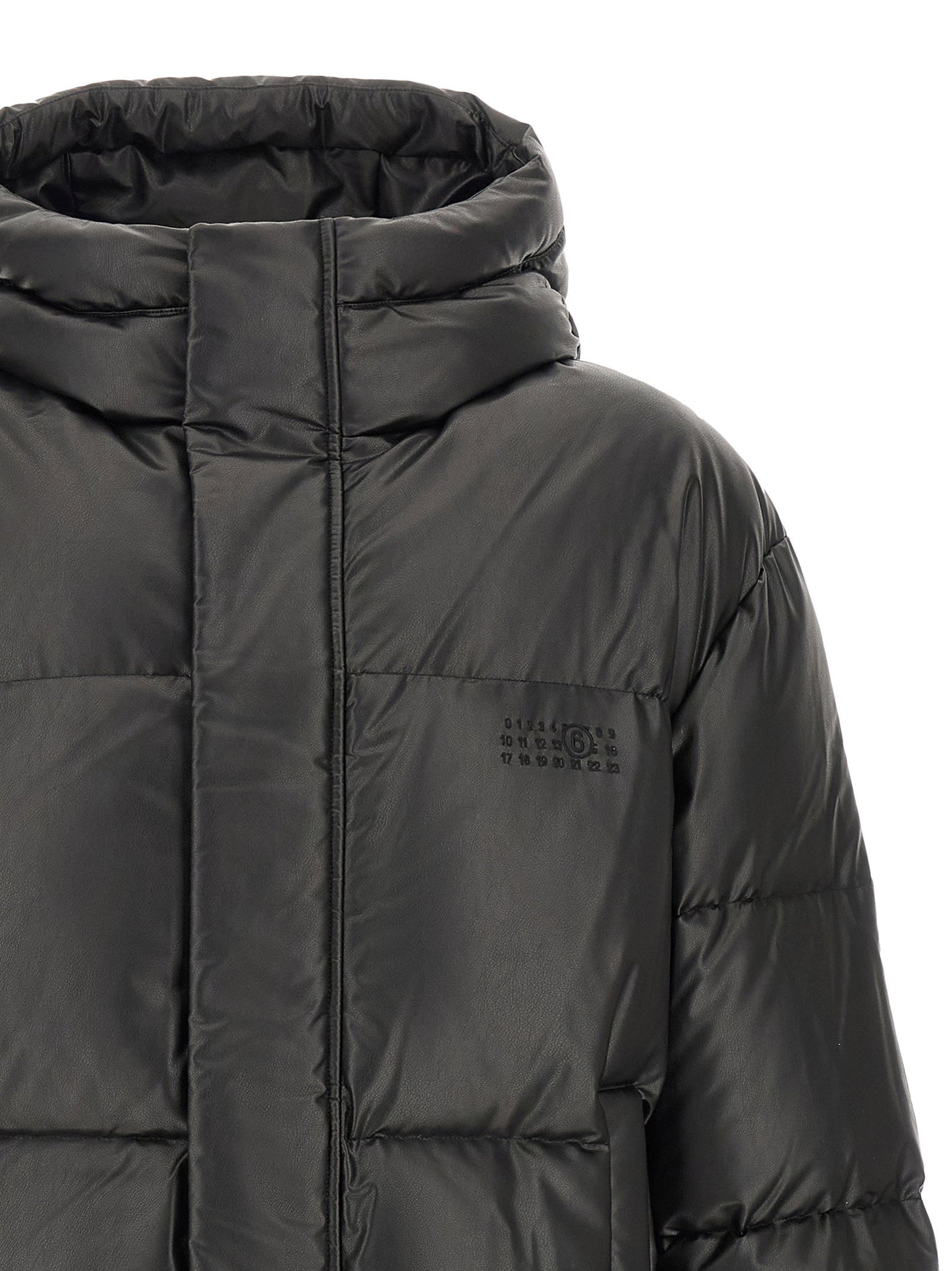Mm6 Maison Margiela Lacquered Finish Down Jacket