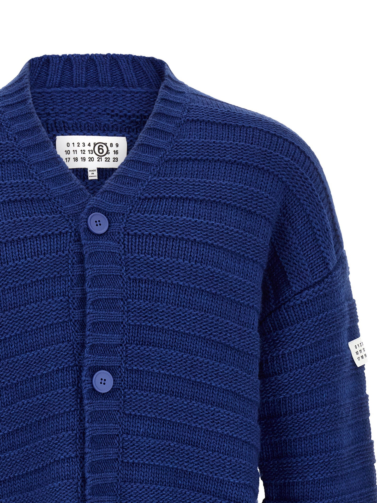 Mm6 Maison Margiela Distressed Wool Cardigan