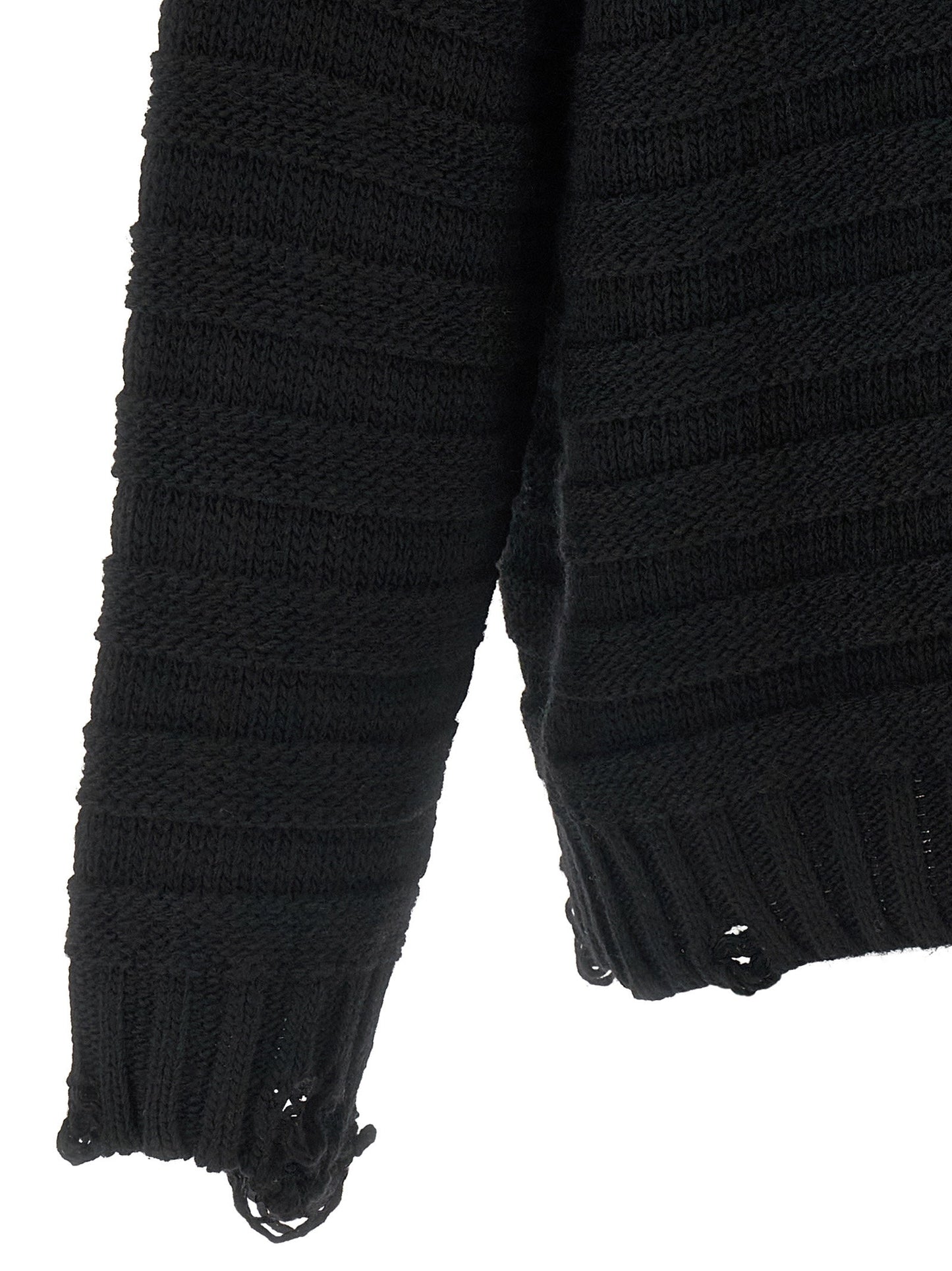 Mm6 Maison Margiela Distressed Wool Cardigan