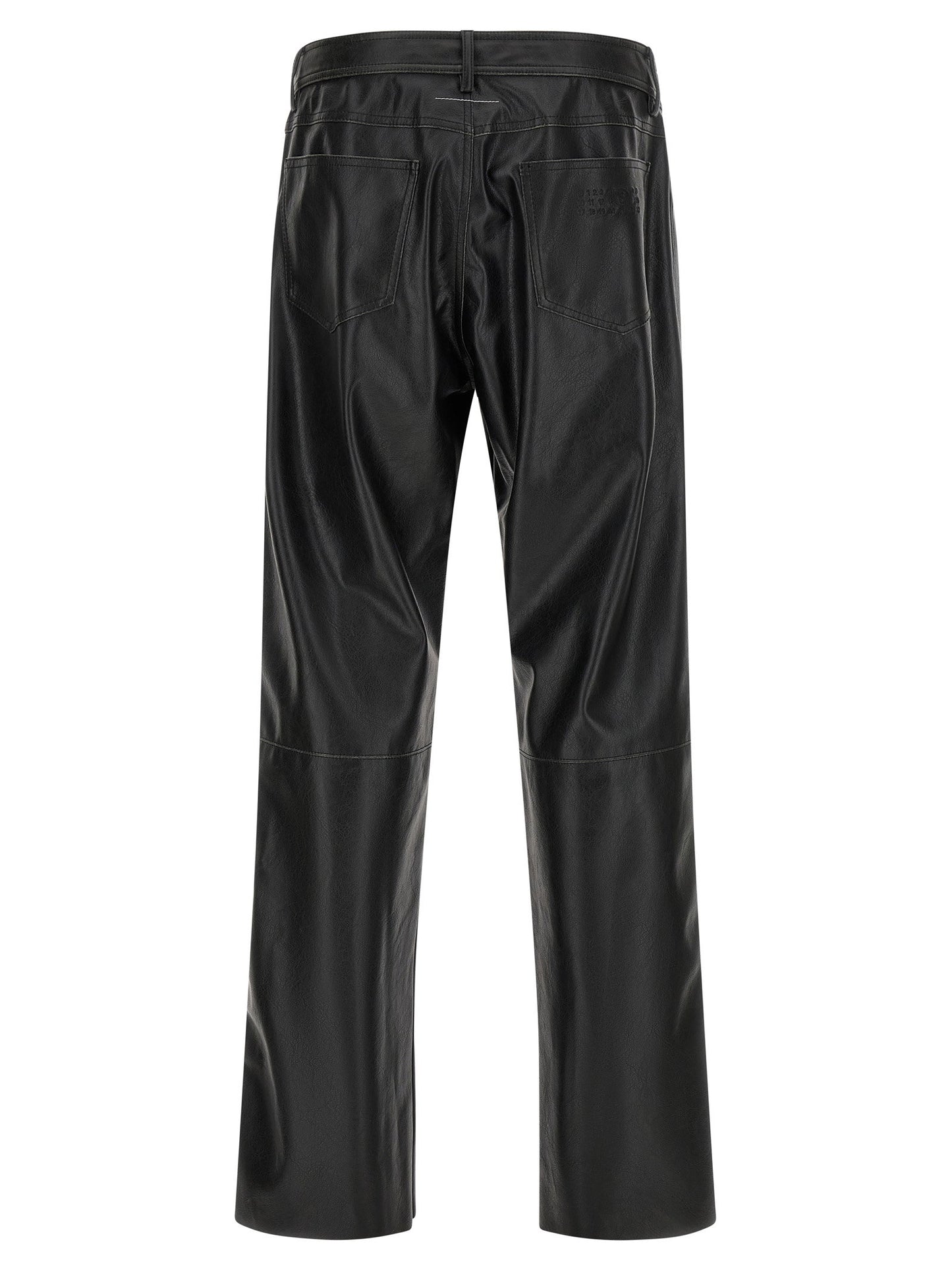 Mm6 Maison Margiela Leather-effect Pants