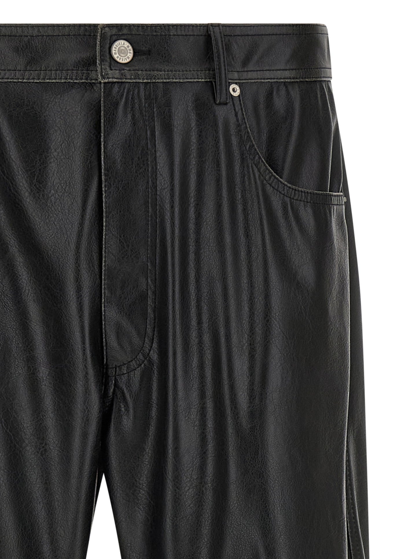 Mm6 Maison Margiela Leather-effect Pants