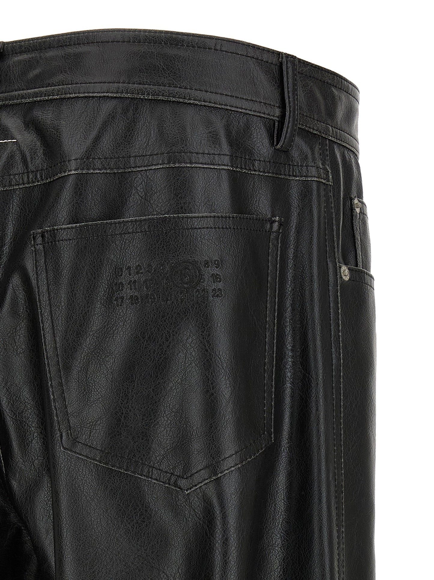 Mm6 Maison Margiela Leather-effect Pants