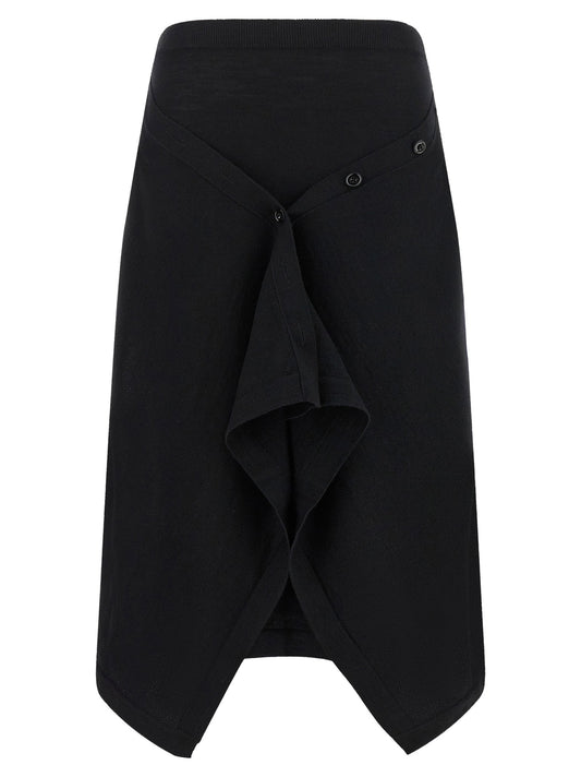 Lemaire Button Asymmetrical Skirt