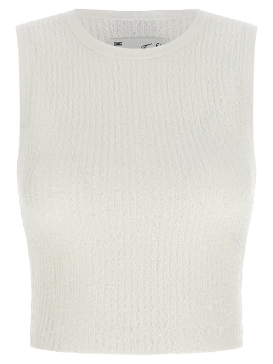 Elisabetta Franchi Ribbed Crop Top