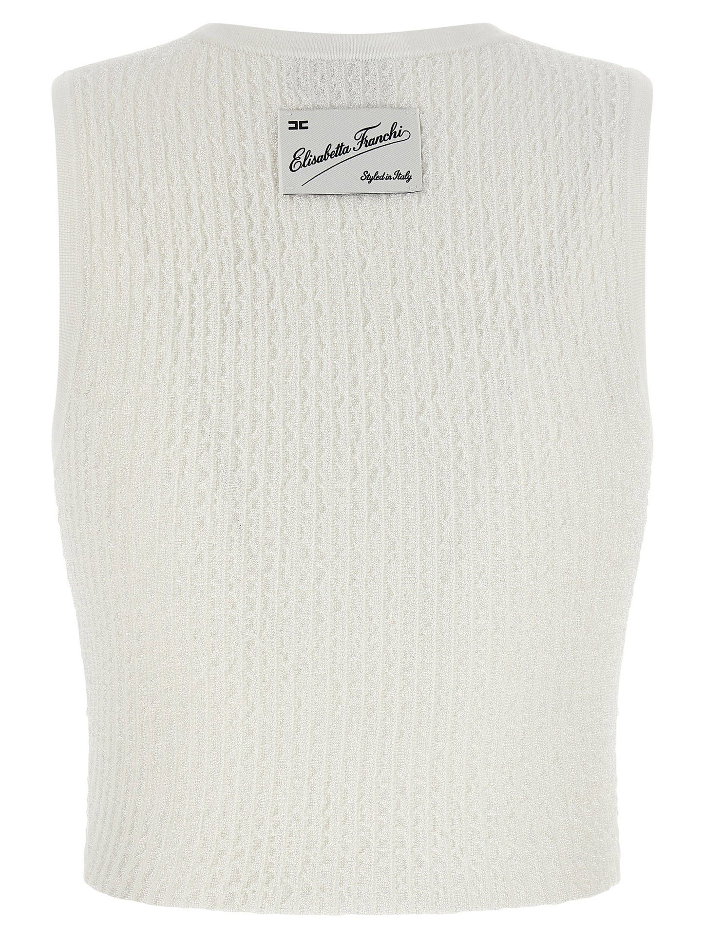 Elisabetta Franchi Ribbed Crop Top